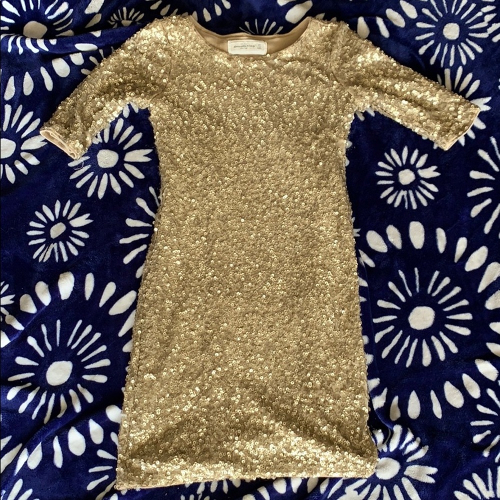 Gold sparkled dress